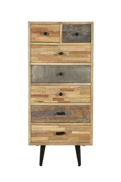 Commode bois acier H : 112 cm Moderne décoratif