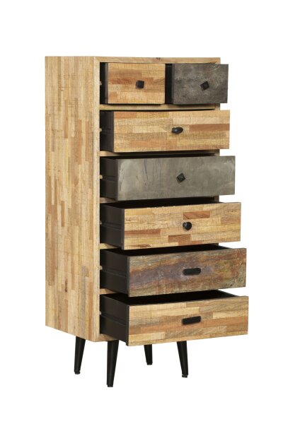 Commode bois acier H : 112 cm Moderne décoratif