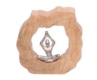 Statue décorative en bois Alu Figure de yoga H :...