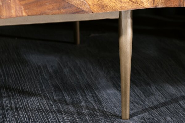 Sideboard bois de sheesham métal 145 cm de large fait main