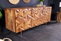 Sideboard bois de sheesham métal 145 cm de large...