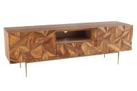 Buffet TV massif 160 cm de large en bois de Sheesham...