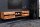 Meuble TV suspendu bois de sheesham métal 160 cm bord darbre