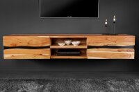 TV Lowboard suspendu en bois dacacia métal 160 cm...