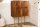 Highboard bois métal 80 x 125 cm Art Déco Design à lamelles