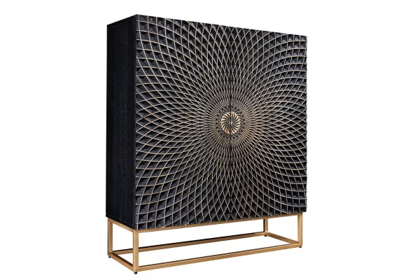 Highboard noir or 100 x 120 cm (l x h) bois fer