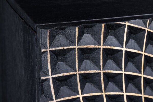 Highboard noir or 100 x 120 cm (l x h) bois fer