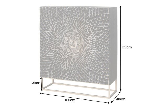 Highboard noir or 100 x 120 cm (l x h) bois fer