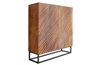 Highboard bois métal 100 x 120 cm en brun noir...