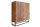 Highboard bois métal 100 x 120 cm en brun noir motif 3D