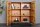 Highboard bois métal 100 x 120 cm en brun noir motif 3D