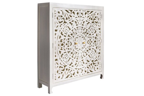 Highboard blanc or 110 x 140 cm travail manuel décoratif bois