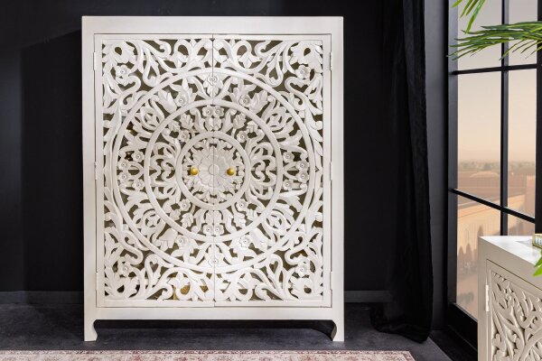 Highboard blanc or 110 x 140 cm travail manuel décoratif bois