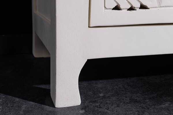 Sideboard bois 170 cm blanc or travail manuel décoratif