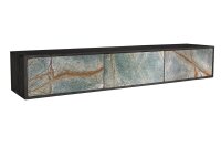 TV Lowboard suspendu en placage de pierre en bois dacacia...