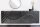 Buffet suspendu Noir Bois Largeur 177 cm Travail manuel Motif 3D