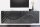 Buffet suspendu Noir Bois Largeur 177 cm Travail manuel Motif 3D
