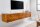Meuble TV suspendu en bois de manguier 160 cm fait main design moderne