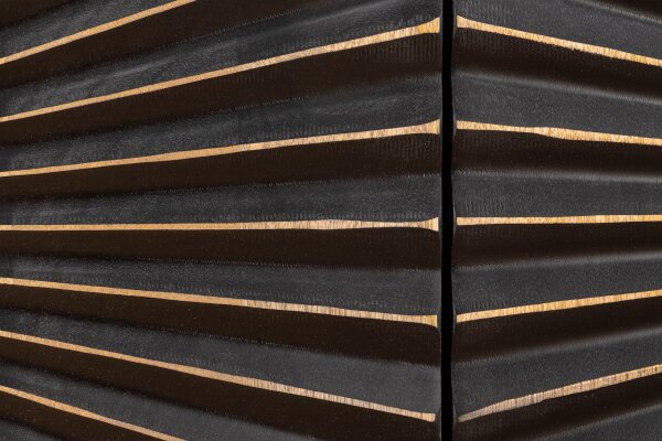 Sideboard noir or largeur 177 cm grand décoratif