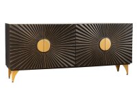 Sideboard noir or largeur 177 cm grand décoratif
