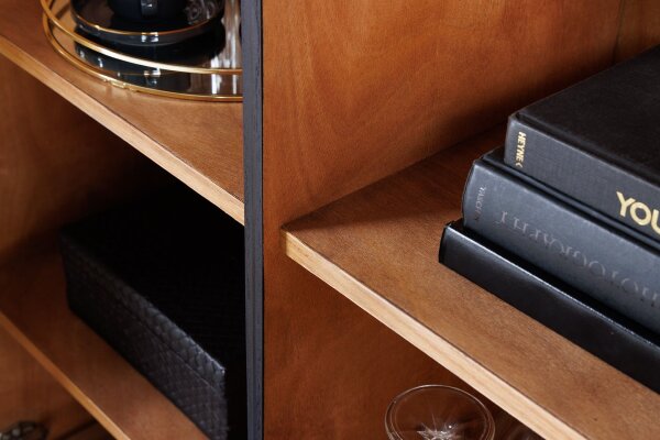 Highboard noir or 2 portes 100 x 120 cm fait main