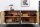 Buffet 160 cm bois métal noir or fait main