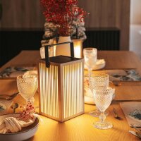 Lampe de table LED bois métal 24 cm IP54 2700K...
