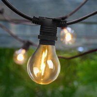 Guirlande lumineuse LED extérieure 2700 K noir...