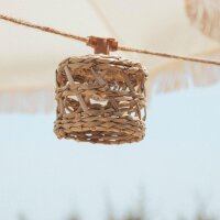 Guirlande lumineuse LED solaire 5 m IP44 jute herbe de...