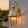 Lanterne murale laiton verre vintage inoxydable IP44 E14
