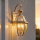 Lanterne murale laiton verre vintage inoxydable IP44 E14