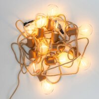 Guirlande lumineuse extérieure LED 5m 10x E27 IP44...
