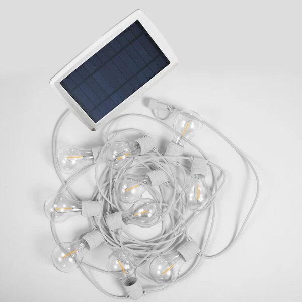 Guirlande lumineuse solaire extérieure LED 2700K blanc chaud IP44 5m de long