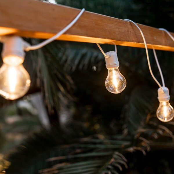 Guirlande lumineuse solaire extérieure LED 2700K blanc chaud IP44 5m de long