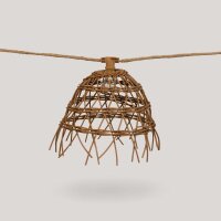 Guirlande lumineuse solaire LED 1800 K 5 m de long jute...