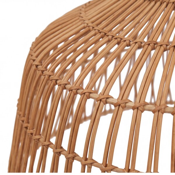Suspension rotin Ø 49 cm Naturel Noir Boho E27