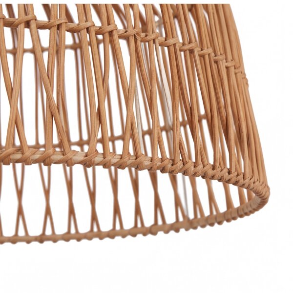 Suspension rotin Ø 49 cm Naturel Noir Boho E27