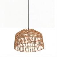 Suspension rotin Ø 49 cm Naturel Noir Boho E27