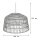 Suspension rotin Ø 49 cm Naturel Noir Boho E27