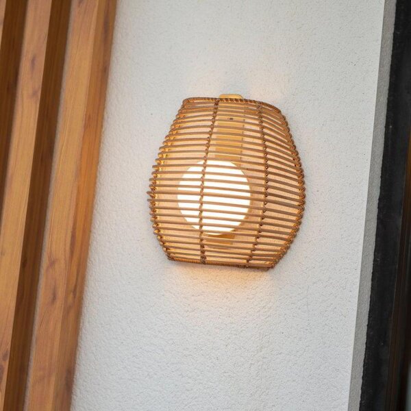 Applique LED extérieure sans fil batterie IP54 rotin