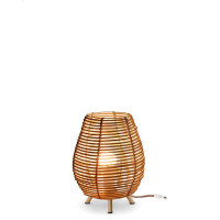 Lampe de table en rotin E27 H : 32,5 cm Tr&eacute;pied...