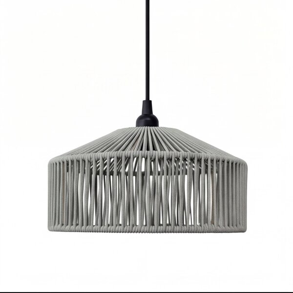 Suspension extérieure IP54 corde Abat-jour E27 Ø 30 cm Vert