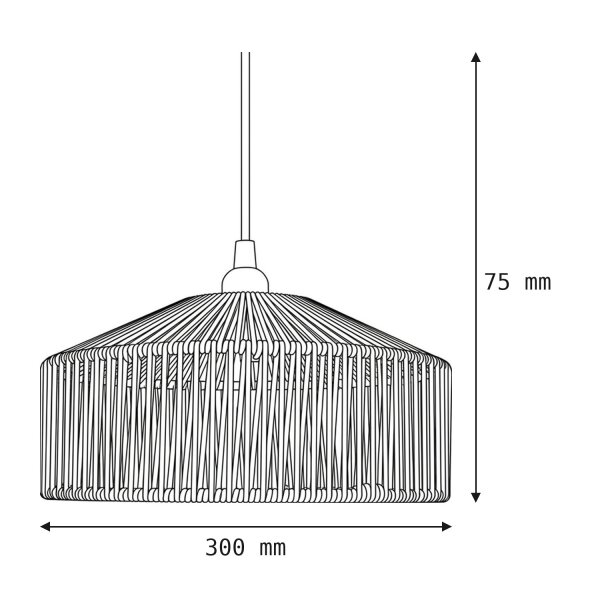 Suspension extérieure IP54 corde Abat-jour E27 Ø 30 cm Vert
