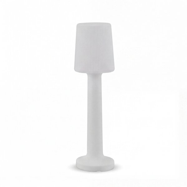 Lampadaire LED extérieur 110 cm blanc IP65 2700 K câble connecteur