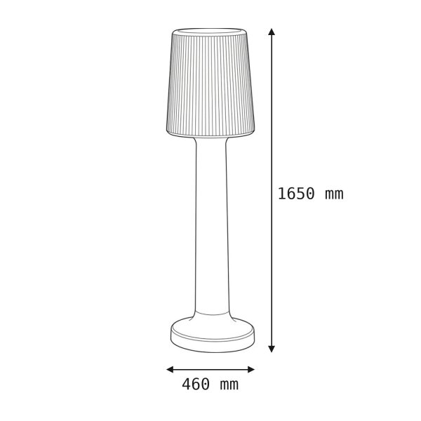 Lampe LED dextérieur Câble Connecteur 165 cm Blanc IP65 2700 K