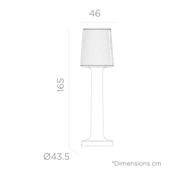 Lampadaire LED Outdoor Câble Connecteur 165 cm IP65 6000 K Blanc