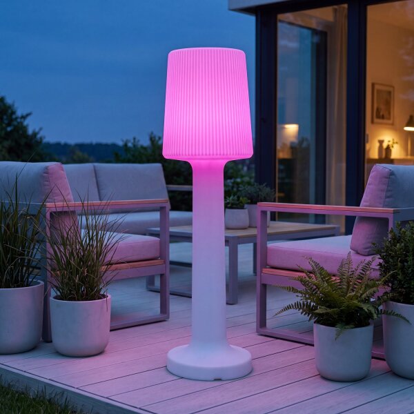 Lampe dextérieur LED sans fil Batterie 165 cm IP65 Changement de couleur Dimmer
