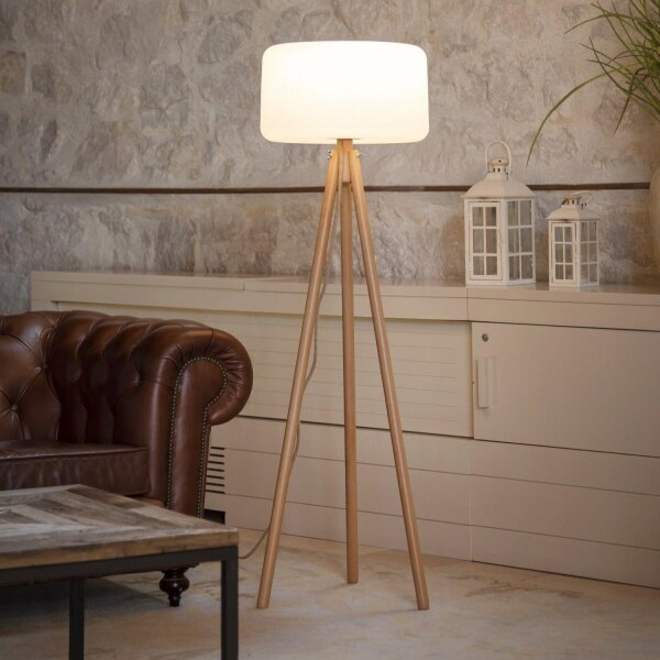 Lampadaire tripode solaire à changement de couleur 140 cm LED