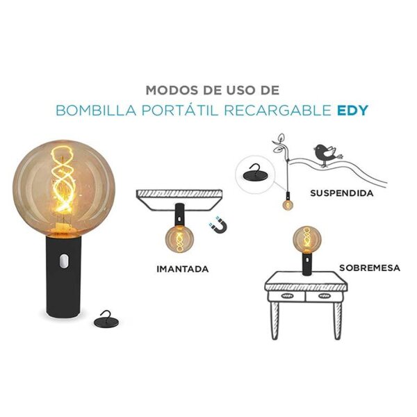 Suspension LED extérieure avec accu Télécommande gradable IP54