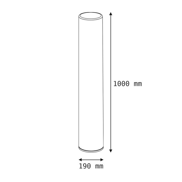 Colonne lumineuse extérieure LED 3000 K 100 cm IP65 Blanc Connecteur Câble